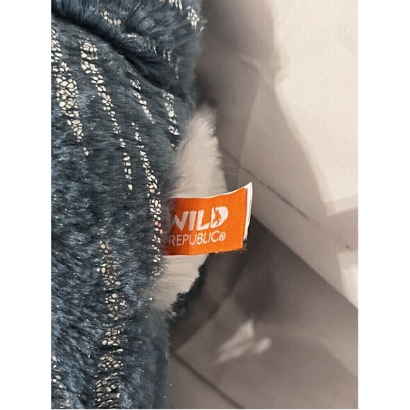 Wild Republic Blue Silver Tiger Foilkins Plush 6” Jungle Stuffed Animal Rare HTF - Picture 9 of 9